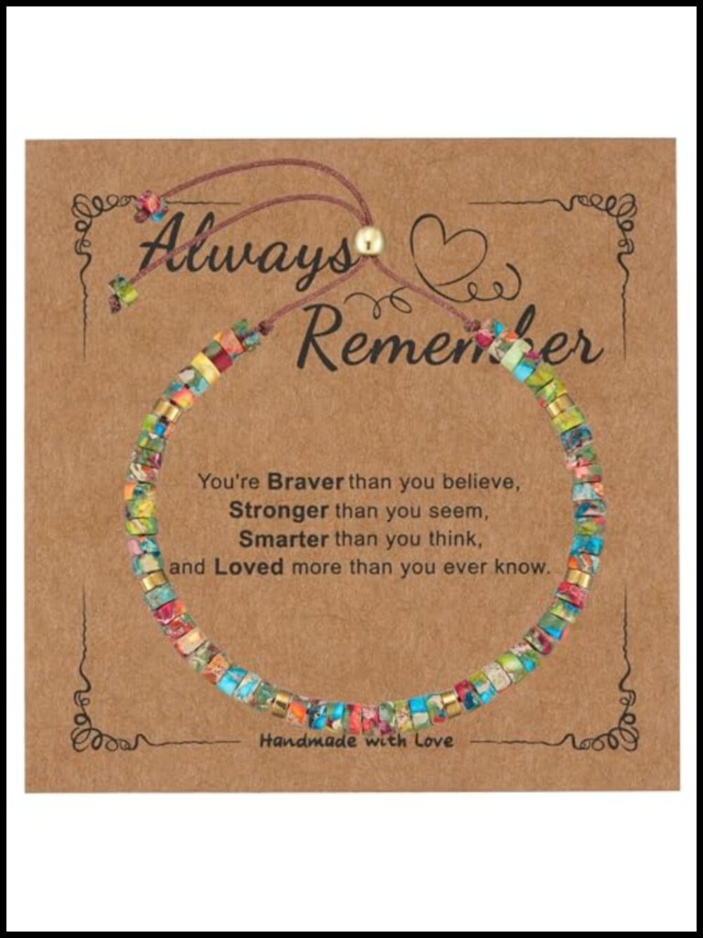 Handmade Natural Stone Stretch Bracelet, Inspirational Gift for Women,